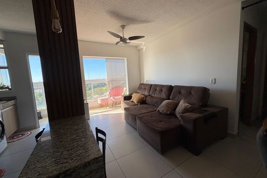 Sala de apartamento para alugar com 2 quartos, 64m² em Vila Rosa, Goiânia