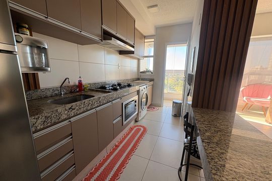 Cozinha / Lavanderia de apartamento para alugar com 2 quartos, 64m² em Vila Rosa, Goiânia