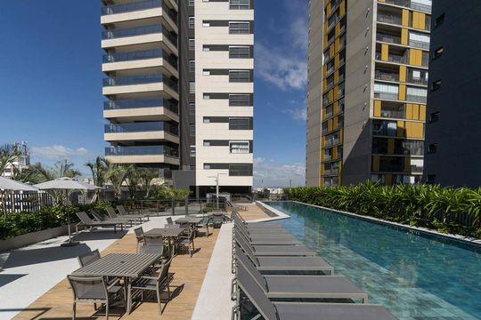 Piscina de kitnet/studio para alugar com 1 quarto, 28m² em Sumarezinho, São Paulo