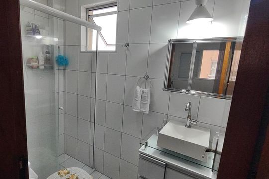 Banheiro de apartamento à venda com 2 quartos, 65m² em Oswaldo Cruz, São Caetano do Sul