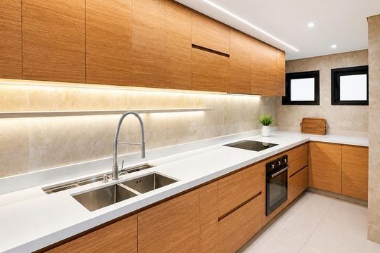 Cozinha de apartamento para alugar com 3 quartos, 140m² em Balneario Cidade Atlantica, Guarujá