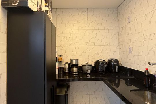 Cozinha de apartamento para alugar com 3 quartos, 84m² em Marapé, Santos
