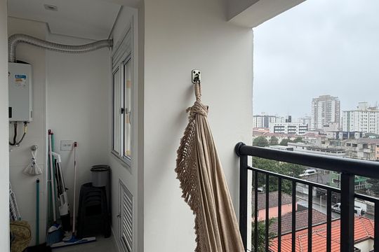 Varanda da Sala de apartamento para alugar com 3 quartos, 84m² em Marapé, Santos