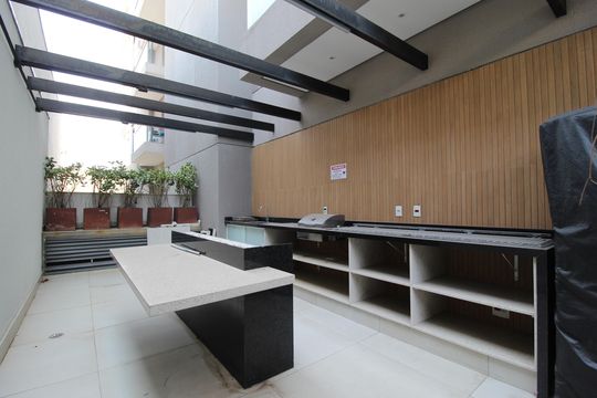 Área Comum - Churrasqueira de kitnet/studio à venda com 1 quarto, 27m² em Indianópolis, São Paulo