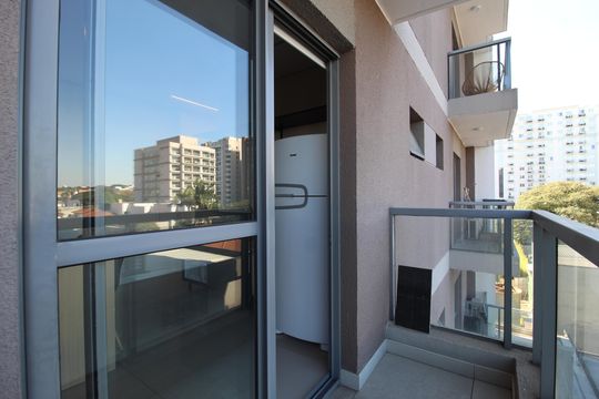 Varanda de kitnet/studio à venda com 1 quarto, 27m² em Indianópolis, São Paulo