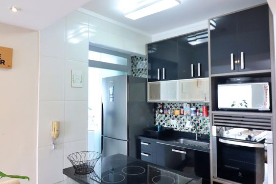 Cozinha de apartamento à venda com 2 quartos, 95m² em Nova Petrópolis, São Bernardo do Campo