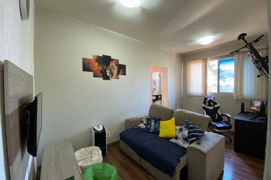 Sala de apartamento à venda com 2 quartos, 59m² em Chácara, Betim