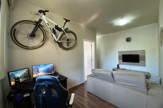 Sala de apartamento à venda com 2 quartos, 59m² em Chácara, Betim