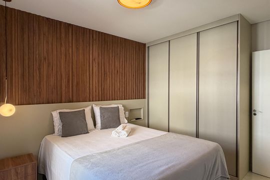 Suite de apartamento para alugar com 2 quartos, 74m² em Estuário, Santos