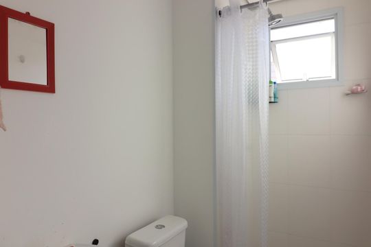 Banheiro Social de apartamento para alugar com 2 quartos, 44m² em Cooperativa, São Bernardo do Campo