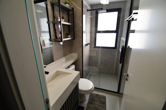 Banheiro Social de apartamento à venda com 2 quartos, 79m² em Jardim Guanabara, Campinas