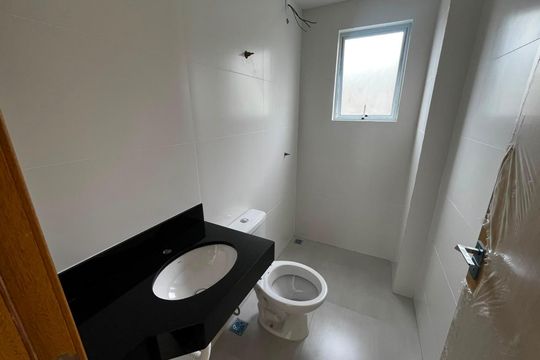 Banheiro social de apartamento à venda com 3 quartos, 52m² em Santo Andre, Belo Horizonte
