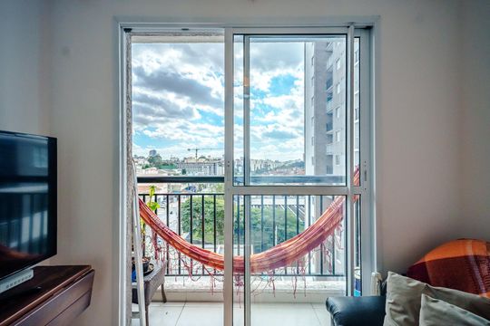Varanda de kitnet/studio para alugar com 1 quarto, 25m² em Vila Butantã, São Paulo