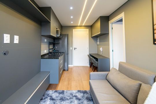 Sala de apartamento para alugar com 1 quarto, 29m² em Jardim Prudência, São Paulo