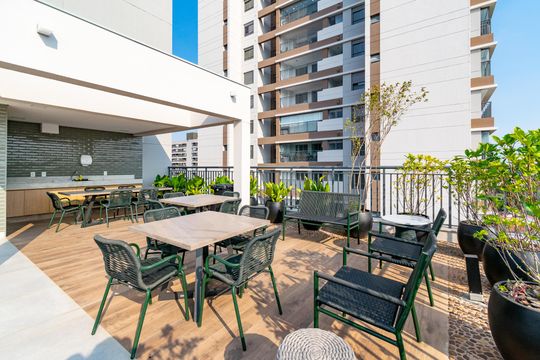 Área comum - Churrasqueira de apartamento para alugar com 1 quarto, 29m² em Jardim Prudência, São Paulo