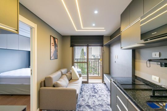 Sala  de apartamento para alugar com 1 quarto, 29m² em Jardim Prudência, São Paulo