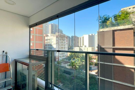 Varanda de kitnet/studio para alugar com 1 quarto, 41m² em Pinheiros, São Paulo