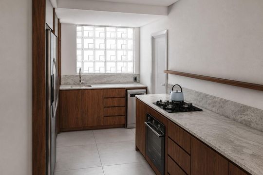 Cozinha de apartamento à venda com 3 quartos, 95m² em Vila Nova Conceição, São Paulo