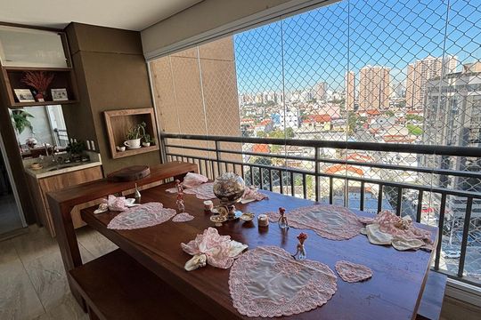 Varanda de apartamento à venda com 3 quartos, 116m² em Baeta Neves, São Bernardo do Campo