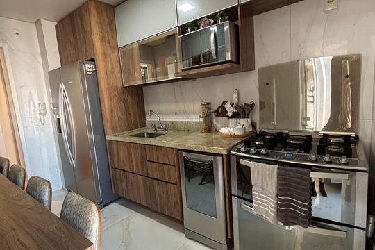 Cozinha de apartamento à venda com 3 quartos, 116m² em Baeta Neves, São Bernardo do Campo