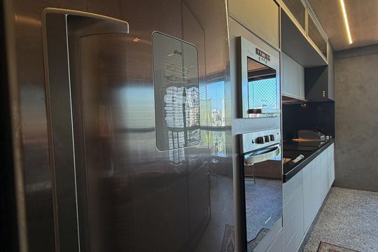 Cozinha de apartamento para alugar com 1 quarto, 54m² em Boqueirão, Santos