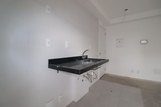 Cozinha de apartamento à venda com 2 quartos, 49m² em Jardim, Santo André