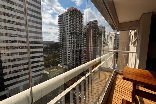 Vista área gourmet  de apartamento para alugar com 2 quartos, 79m² em Empresarial 18 do Forte, Barueri