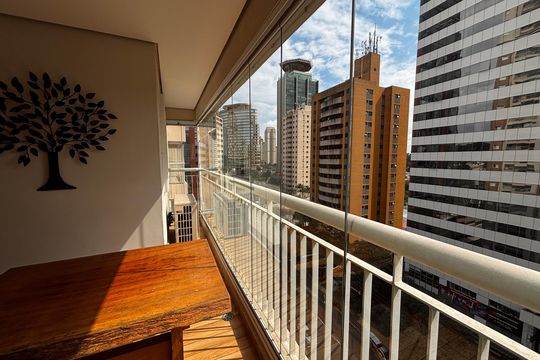 Vista área gourmet  de apartamento para alugar com 2 quartos, 79m² em Empresarial 18 do Forte, Barueri