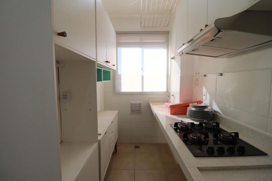Cozinha  de apartamento para alugar com 2 quartos, 42m² em Bonfim Paulista, Ribeirão Preto