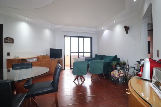 Sala de apartamento à venda com 3 quartos, 87m² em Vila Assunção, Santo André