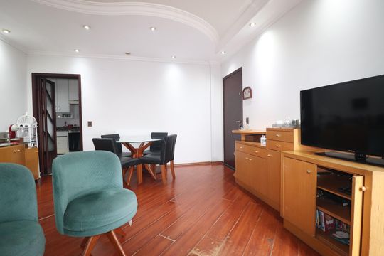 Sala de apartamento à venda com 3 quartos, 87m² em Vila Assunção, Santo André