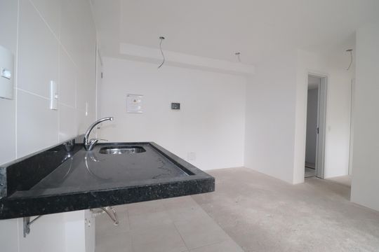 Cozinha de apartamento à venda com 2 quartos, 49m² em Jardim, Santo André