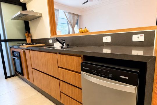 Cozinha de apartamento à venda com 3 quartos, 125m² em Botafogo, Rio de Janeiro