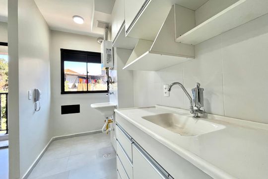 Cozinha de apartamento para alugar com 2 quartos, 37m² em Vila Paulista, São Paulo