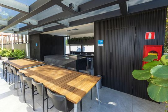 Área comum - Área Gourmet de apartamento para alugar com 1 quarto, 43m² em Vale do Sereno, Nova Lima