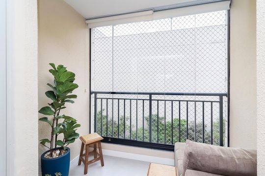 Varanda da Sala de apartamento à venda com 2 quartos, 61m² em Jardim Norma, São Paulo