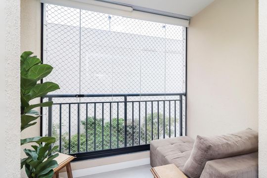 Varanda da Sala de apartamento à venda com 2 quartos, 61m² em Jardim Norma, São Paulo