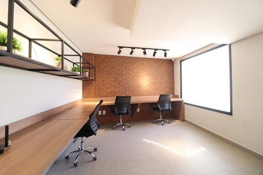 Área comum - Coworking de apartamento para alugar com 1 quarto, 28m² em Santa Mônica, Uberlândia