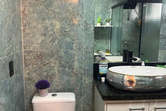 Banheiro de apartamento para alugar com 1 quarto, 42m² em Centro Histórico de São Paulo, São Paulo