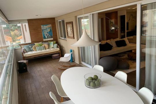 Varanda da sala de apartamento para alugar com 3 quartos, 150m² em Vila Gertrudes, São Paulo
