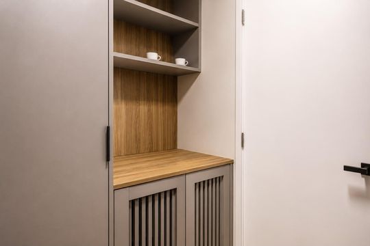 Cozinha de apartamento para alugar com 1 quarto, 30m² em Vila Nova Conceição, São Paulo