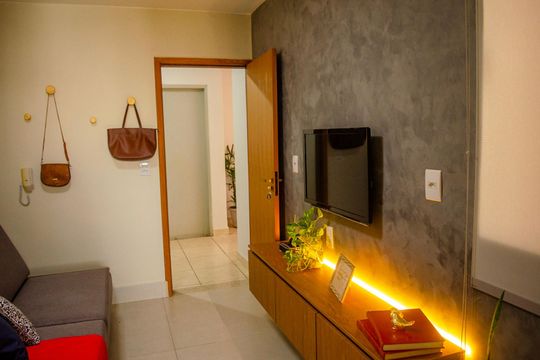 Sala de apartamento para alugar com 1 quarto, 58m² em Setor Central, Goiânia