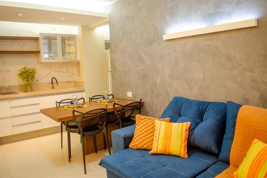 Sala de apartamento para alugar com 1 quarto, 58m² em Setor Central, Goiânia