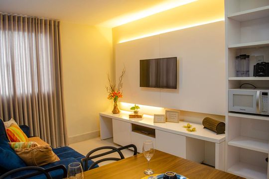 Sala de apartamento para alugar com 1 quarto, 58m² em Setor Central, Goiânia