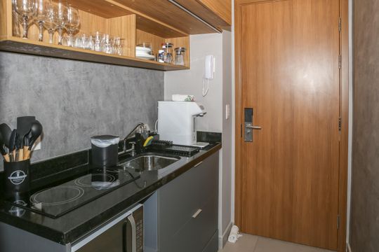 Cozinha de kitnet/studio à venda com 1 quarto, 50m² em Perdizes, São Paulo