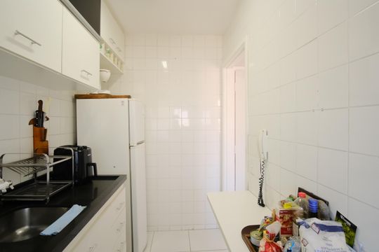 Cozinha de apartamento à venda com 1 quarto, 50m² em Chácara Califórnia, São Paulo