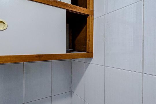 Banheiro de serviço de apartamento para alugar com 3 quartos, 86m² em Tatuapé, São Paulo