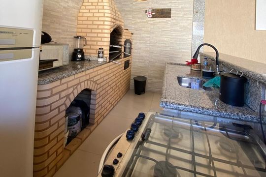 Churrasqueira de casa de condomínio para alugar com 4 quartos, 191m² em Ponta Grossa, Maricá