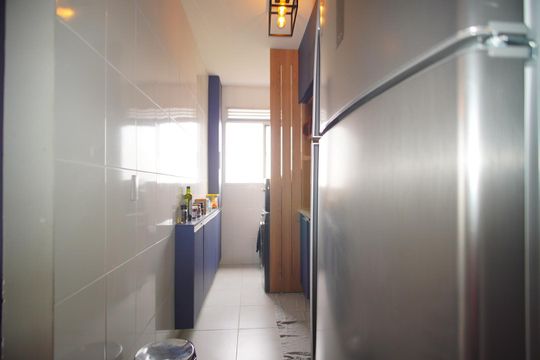 Cozinha de apartamento à venda com 2 quartos, 49m² em Santa Fe, Porto Alegre