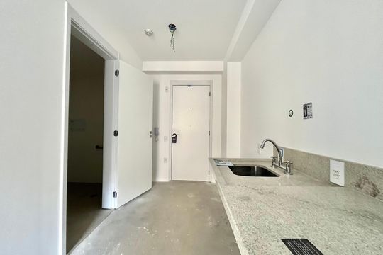 Cozinha de kitnet/studio à venda com 1 quarto, 24m² em Vila Mascote, São Paulo